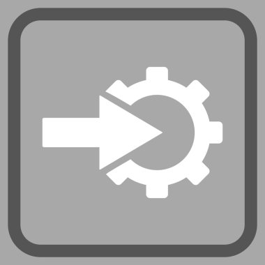 COG Tümleştirme vektör simgesi bir çerçeve içinde