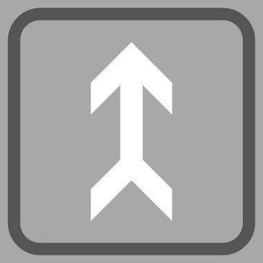 Vektör simgesi bir çerçeve içinde yukarı ok