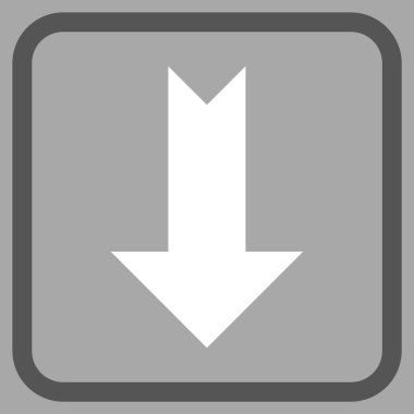 Vektör simgesi bir çerçeve içinde aşağı ok