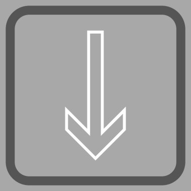 Vektör simgesi bir çerçeve içinde aşağı ok