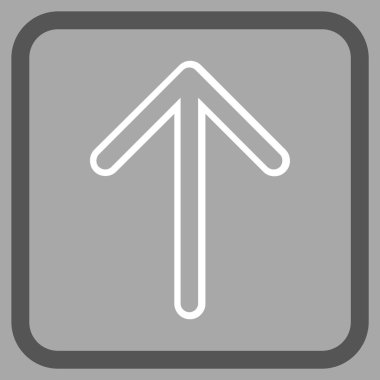 Vektör simgesi bir çerçeve içinde yukarı ok