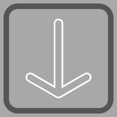 Vektör simgesi bir çerçeve içinde aşağı ok