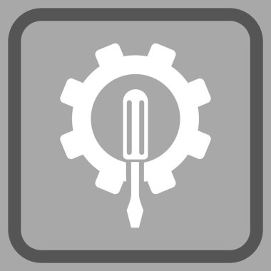 Bir çerçevedeki mühendislik vektör simgesi