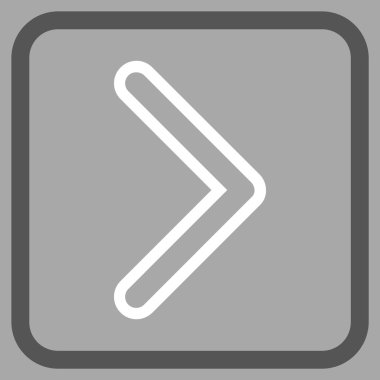 Ok ucu doğru vektör simgesi bir çerçeve içinde