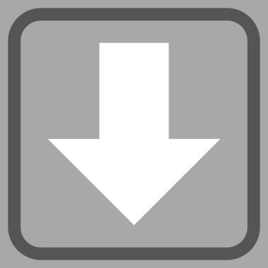 Vektör simgesi bir çerçeve içinde aşağı ok