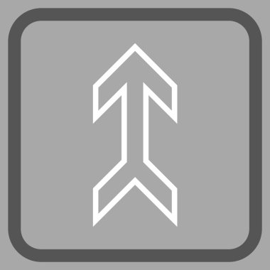 Vektör simgesi bir çerçeve içinde yukarı ok