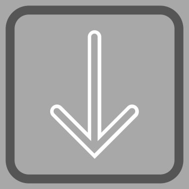 Vektör simgesi bir çerçeve içinde aşağı ok