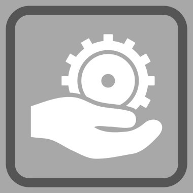 Geliştirme hizmeti vektör simgesi bir çerçeve içinde