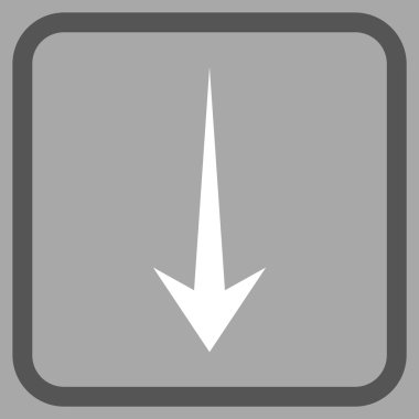 Vektör simgesi bir çerçeve içinde aşağı ok