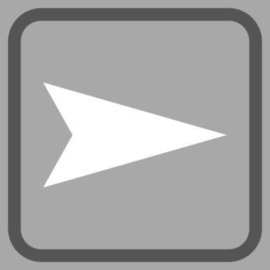 Ok ucu doğru vektör simgesi bir çerçeve içinde