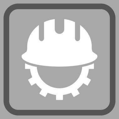 Geliştirme işçisi vektör simgesi bir çerçeve içinde