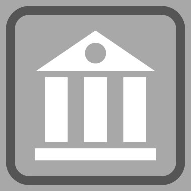Banka Binası vektör simgesi bir çerçeve içinde