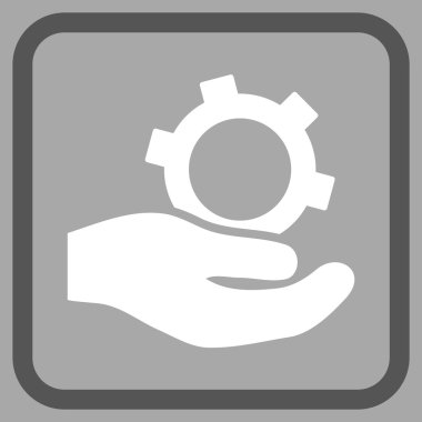 Bir çerçevedeki mühendislik hizmeti vektör simgesi