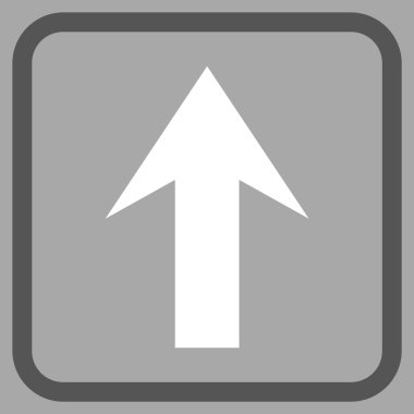 Vektör simgesi bir çerçeve içinde yukarı ok