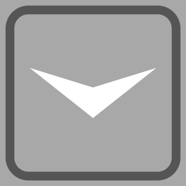 Vektör simgesi bir çerçeve içinde aşağı ok ucu