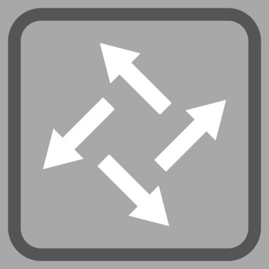 Santrifüj oklar bir çerçeve içinde simge vektör