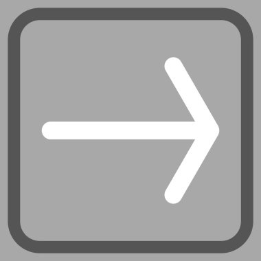 Ok sağ vektör simgesi bir çerçeve içinde