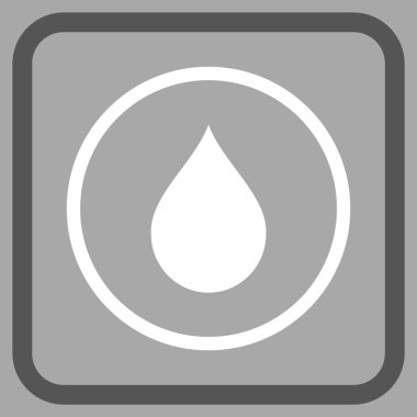 Damla vektör simgesi bir çerçeve içinde