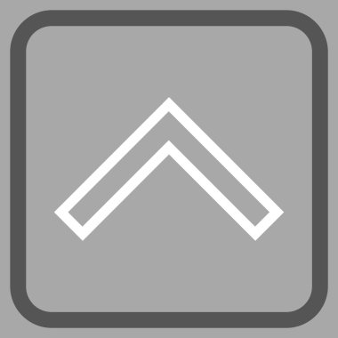 Vektör simgesi bir çerçeve içinde yukarı ok ucu