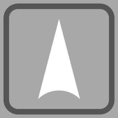 Vektör simgesi bir çerçeve içinde yukarı ok ucu