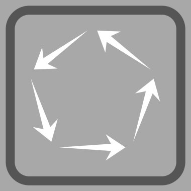 Dolaşım vektör simgesi bir çerçeve içinde