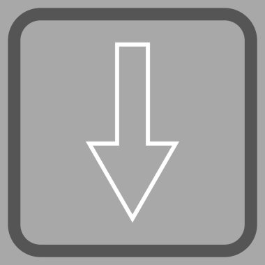 Vektör simgesi bir çerçeve içinde aşağı ok