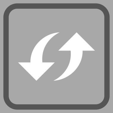 Exchange oklar bir çerçeve içinde simge vektör