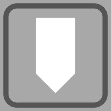 Vektör simgesi bir çerçeve içinde aşağı yön