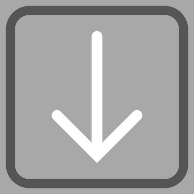 Vektör simgesi bir çerçeve içinde aşağı ok