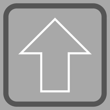 Vektör simgesi bir çerçeve içinde yukarı ok