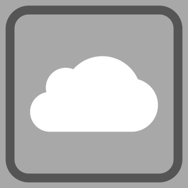 Bulut vektör simgesi bir çerçeve içinde