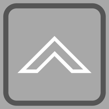 Vektör simgesi bir çerçeve içinde yukarı ok ucu