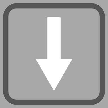 Vektör simgesi bir çerçeve içinde aşağı ok