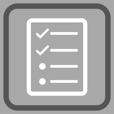 Denetim listesi sayfa vektör simgesi bir çerçeve içinde