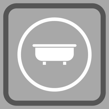 Küvet vektör simgesi bir çerçeve içinde