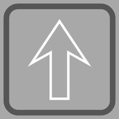 Vektör simgesi bir çerçeve içinde yukarı ok