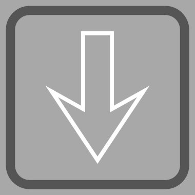 Vektör simgesi bir çerçeve içinde aşağı ok