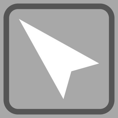 Ok ucu sol yukarı vektör simgesi bir çerçeve içinde