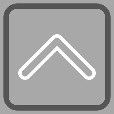 Vektör simgesi bir çerçeve içinde yukarı ok ucu