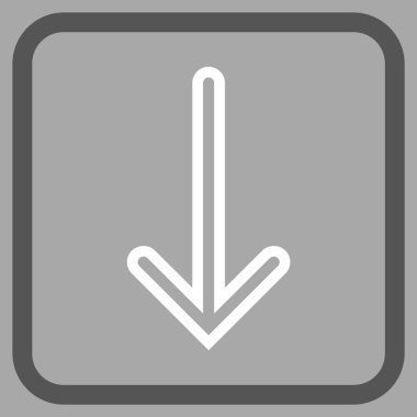 Vektör simgesi bir çerçeve içinde aşağı ok