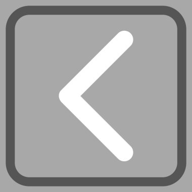 Yön sol vektör simgesi bir çerçeve içinde