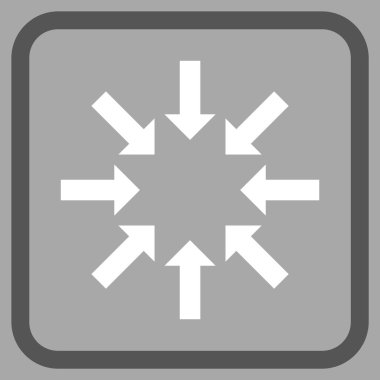 Daraltma okları vektör simgesi bir çerçeve içinde