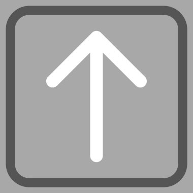 Vektör simgesi bir çerçeve içinde yukarı ok