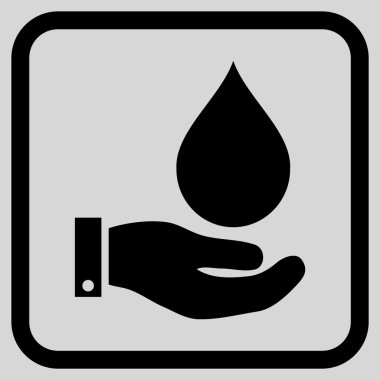 Su Servisi vektör simgesi bir çerçeve içinde