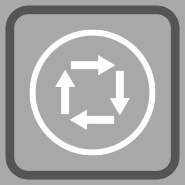 Dolaşım oklar bir çerçeve içinde simge vektör