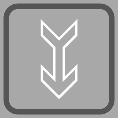 Vektör simgesi bir çerçeve içinde aşağı ok