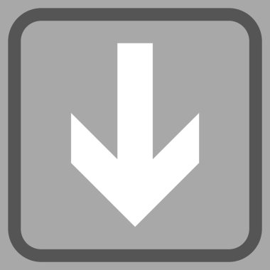 Vektör simgesi bir çerçeve içinde aşağı ok