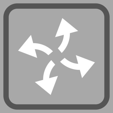 Santrifüj oklar bir çerçeve içinde simge vektör