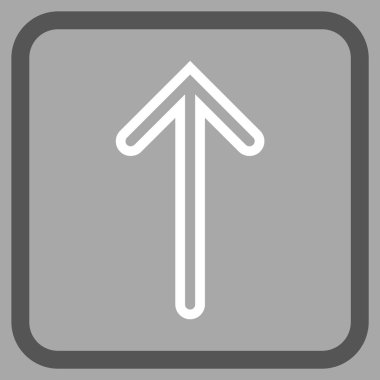Vektör simgesi bir çerçeve içinde yukarı ok