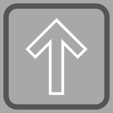 Vektör simgesi bir çerçeve içinde yukarı ok